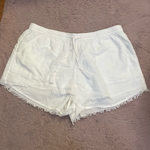 Aerie White Beachy Shorts